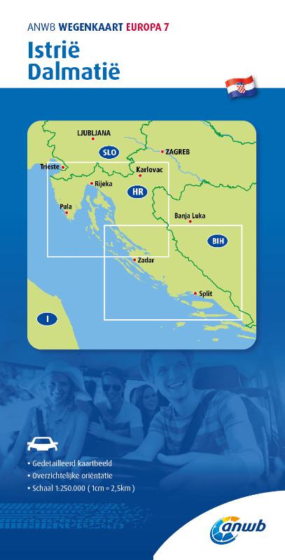 Online bestellen: Wegenkaart - landkaart 7 Istrië - Dalmatië | ANWB Media