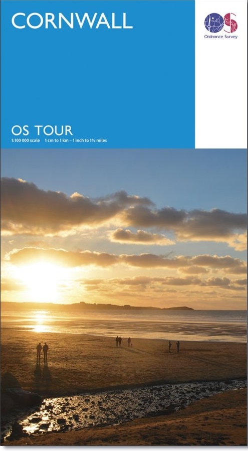 Online bestellen: Fietskaart 01 Tour Map Cornwall | Ordnance Survey