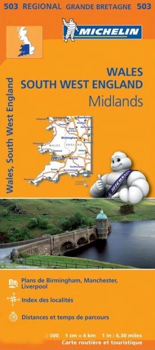 Online bestellen: Wegenkaart - landkaart 503 Wales, The Midlands, Southwest - zuidwest | Michelin