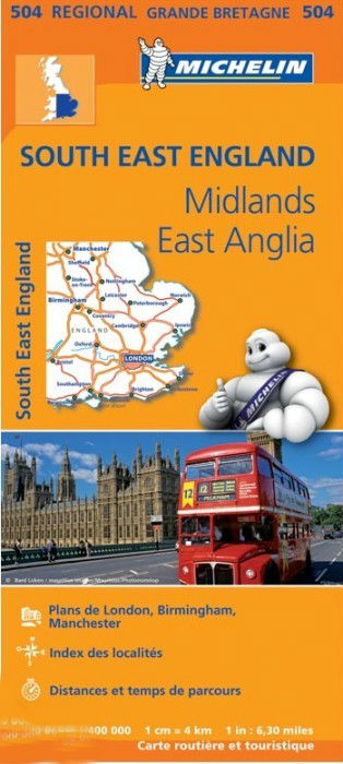 Online bestellen: Wegenkaart - landkaart 504 Southeast England - Zuid oost Engeland - Kent | Michelin