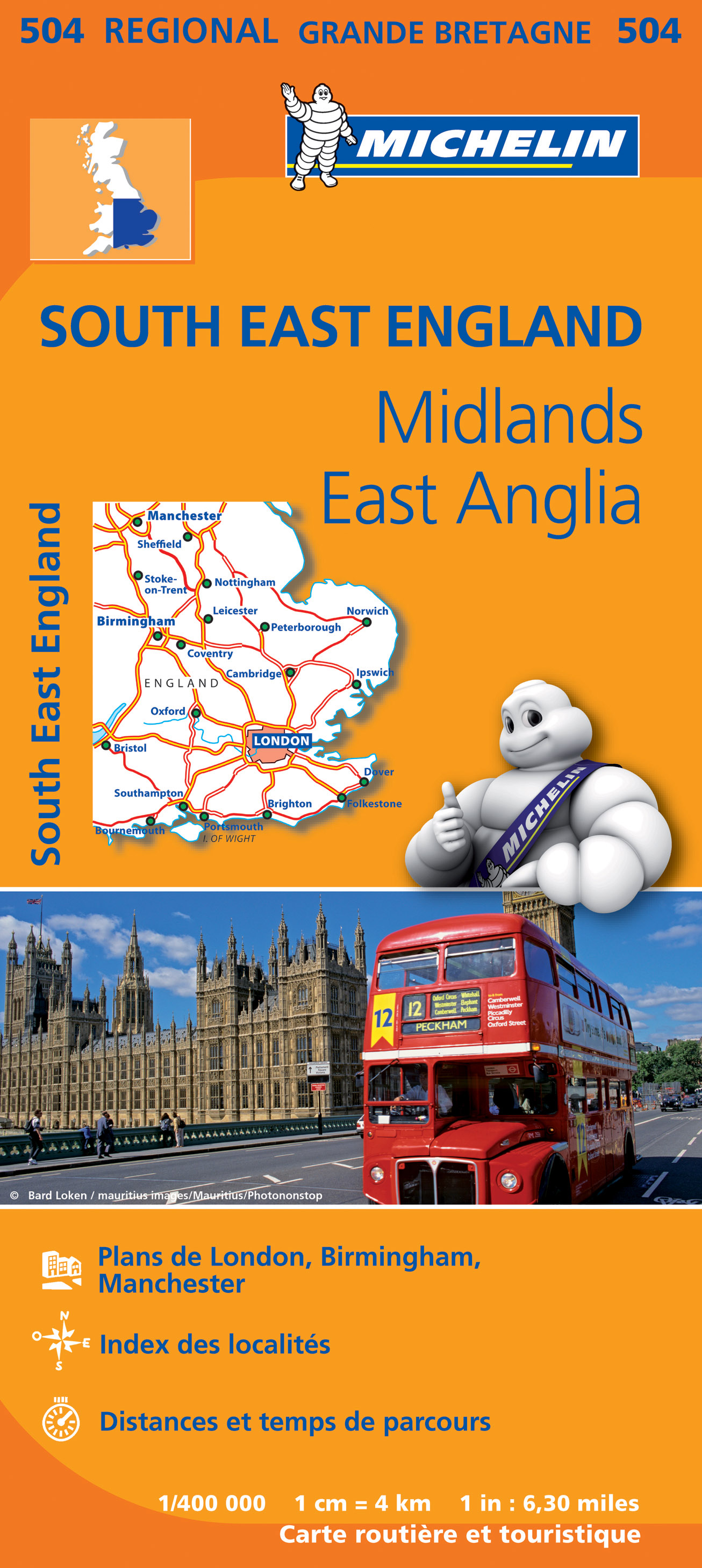 Wegenkaart - landkaart 504 Southeast England - Zuid oost Engeland - Ke