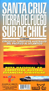 Online bestellen: Wegenkaart - landkaart Santa Cruz - Tierra del Fuego - Sur de Chile (Zuid Chili - Vuurland) | Zagier & Urruty