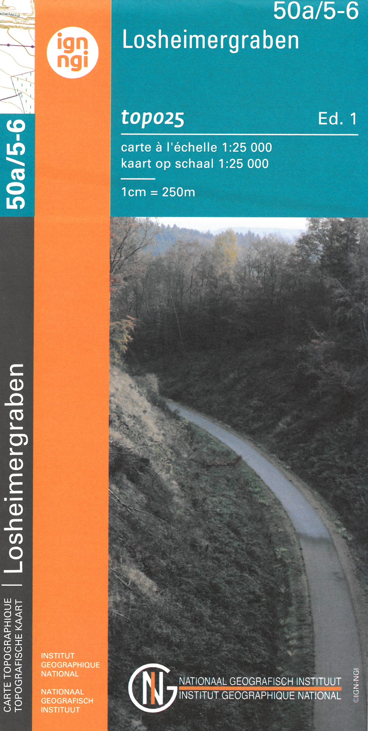 Online bestellen: Wandelkaart - Topografische kaart 50A/5-6 Topo25 Losheimergraben | NGI - Nationaal Geografisch Instituut