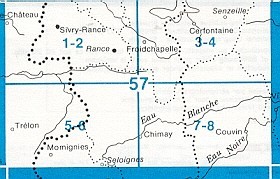 Topografische kaart Belgie NGI 57 / 5-6 Momignies - Seloignes (1:20.000) - wandelkaart | 