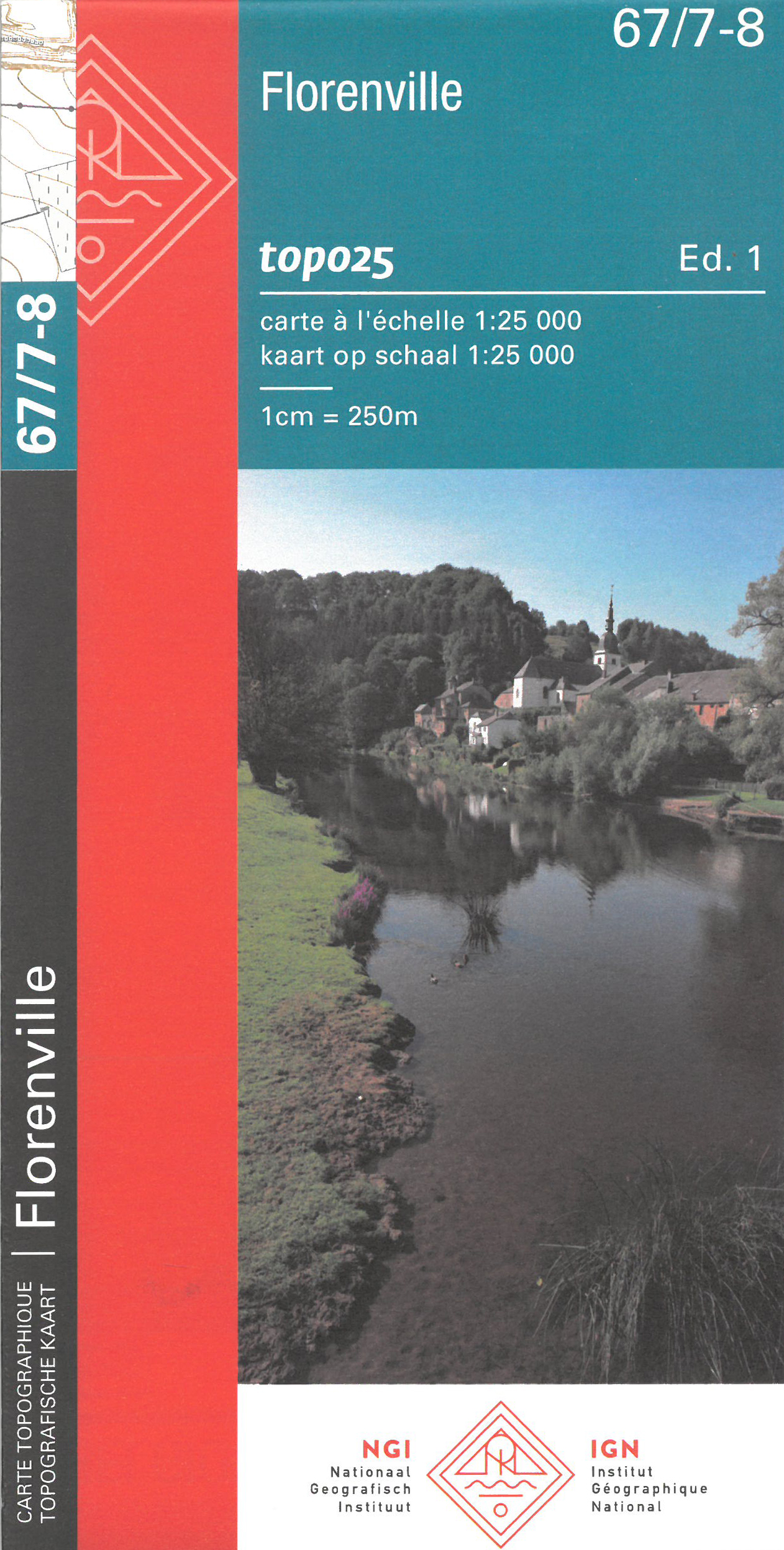 Online bestellen: Topografische kaart - Wandelkaart 67/7-8 Florenville - Izel - Chini - Sainte Cécile | NGI - Nationaal Geografisch Instituut