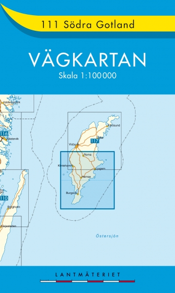 Online bestellen: Wegenkaart - landkaart 111 Vägkartan Södra Gotland ( Zuid Gotland) | Lantmäteriet