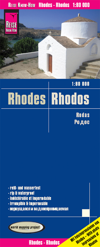 Online bestellen: Wegenkaart - landkaart Rhodes - Rhodos | Reise Know-How Verlag