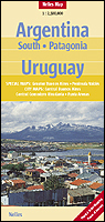 Landkaart - wegenkaart Argentinië - zuid en Patagonië en Uruguay | Nelles maps | 