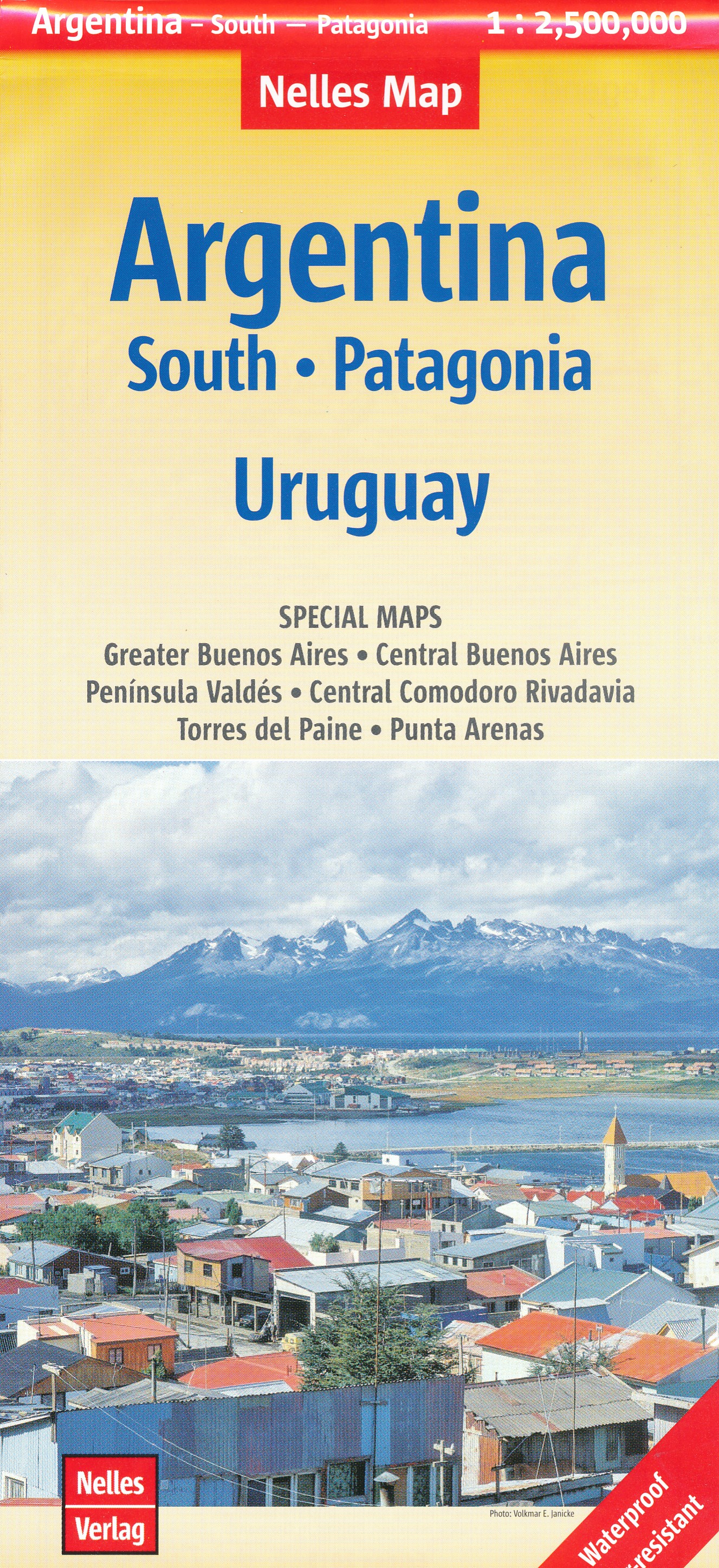 Online bestellen: Wegenkaart - landkaart Argentinië - zuid en Patagonië en Uruguay | Nelles Verlag