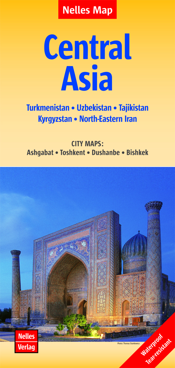 Online bestellen: Wegenkaart - landkaart Central Asia - Centraal Azië: Turkmenistan, Oezbekistan, Tadzjikistan, Kirgistan, Noordoost Iran | Nelles Verlag