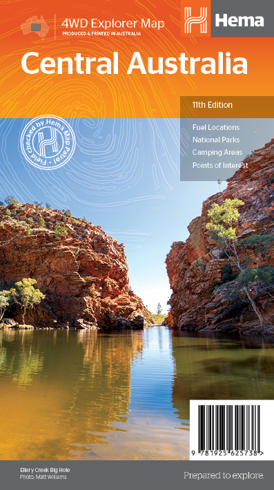 Wegenkaart – landkaart Iconic Map Central Australia – Centraal Australië | Hema Maps