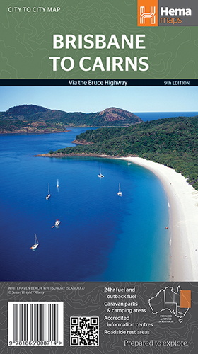 Wegenkaart – landkaart Brisbane to Cairns | Hema Maps