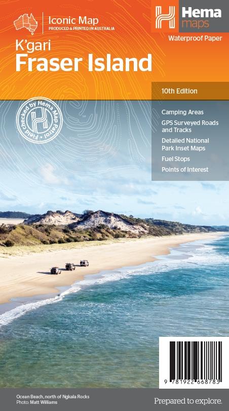 Wegenkaart - landkaart Iconic Map Fraser Island - Australië | Hema Map
