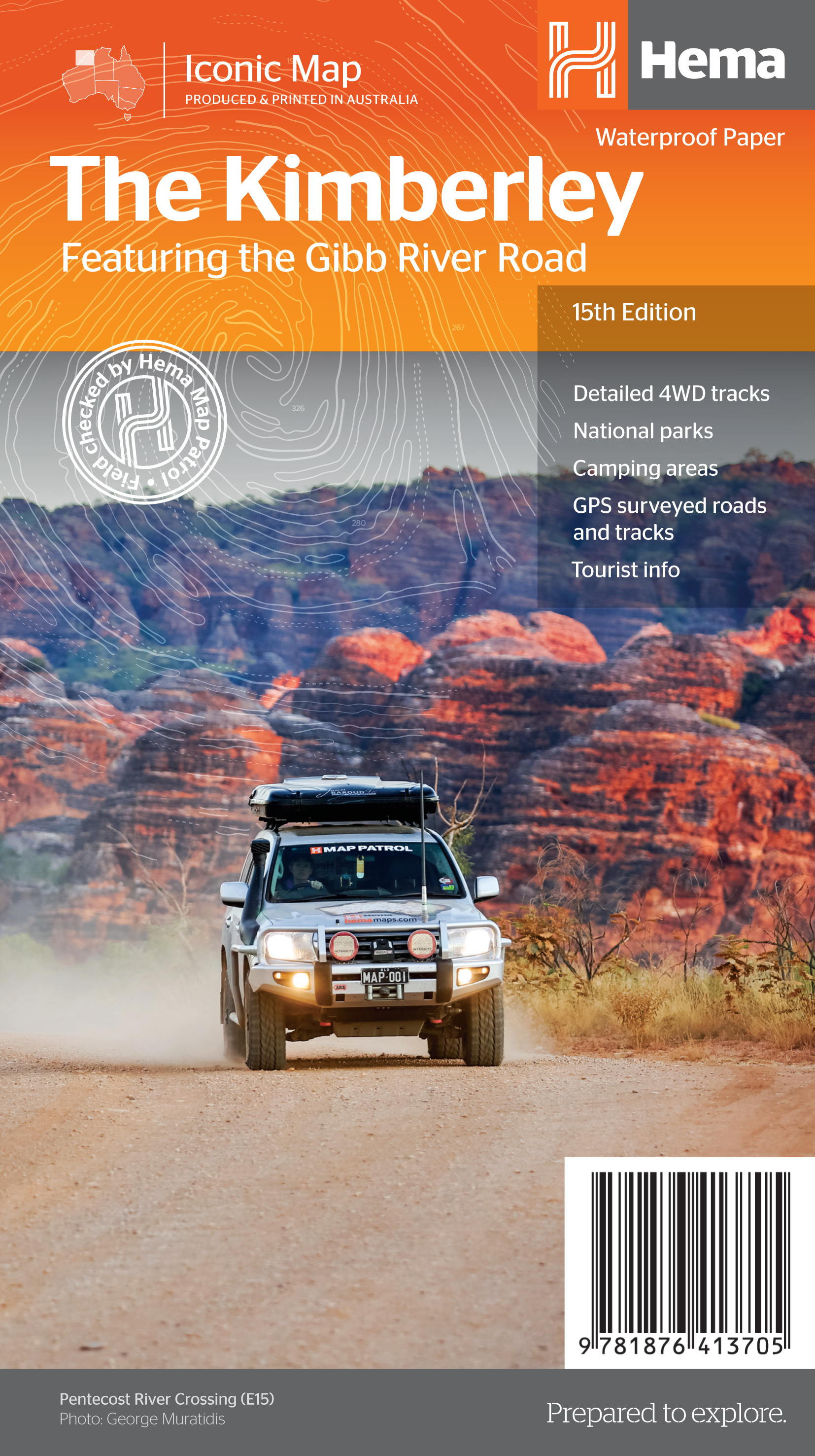 Wegenkaart – landkaart Iconic Map The Kimberley – Gibb River road | Hema Maps