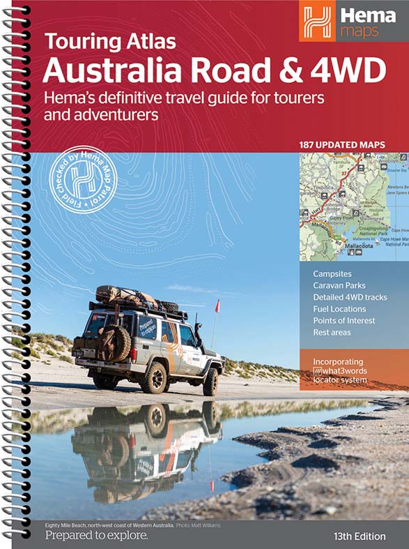 Online bestellen: Wegenatlas Australia Road & 4WD Touring Atlas A4 | Hema Maps