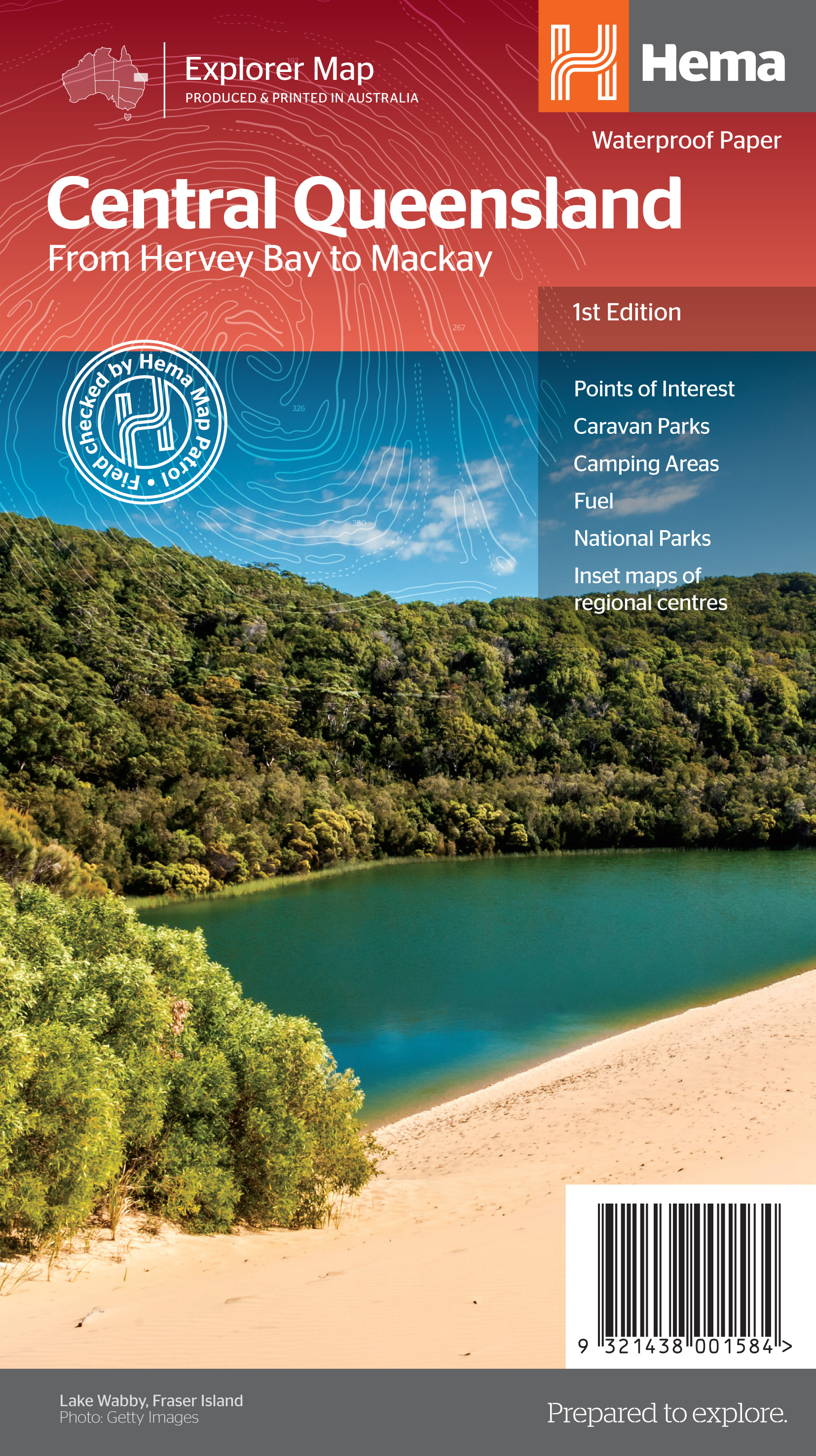 Wegenkaart – landkaart Explorer Map Central Queensland | Hema Maps