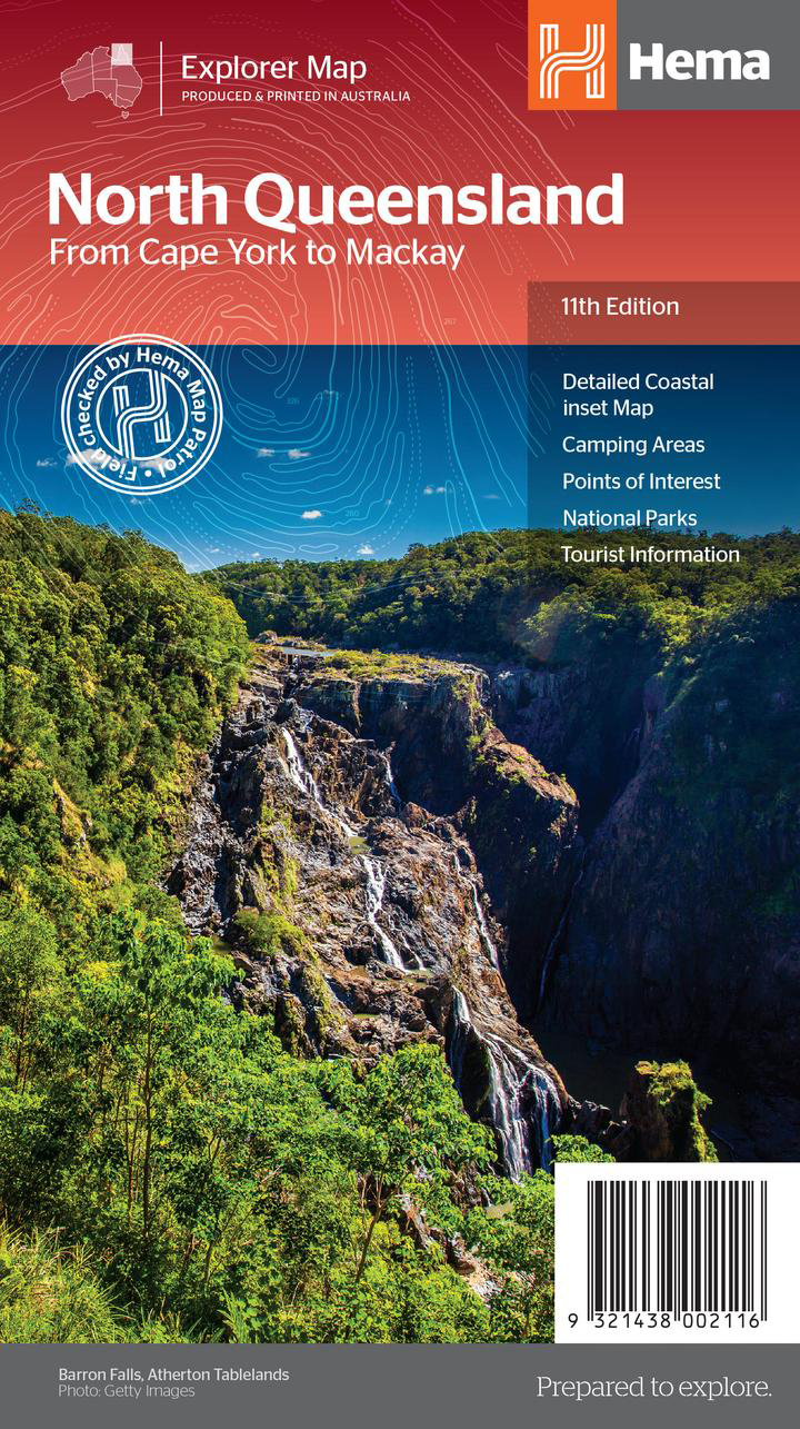 Wegenkaart – landkaart Explorer Map North Queensland | Hema Maps