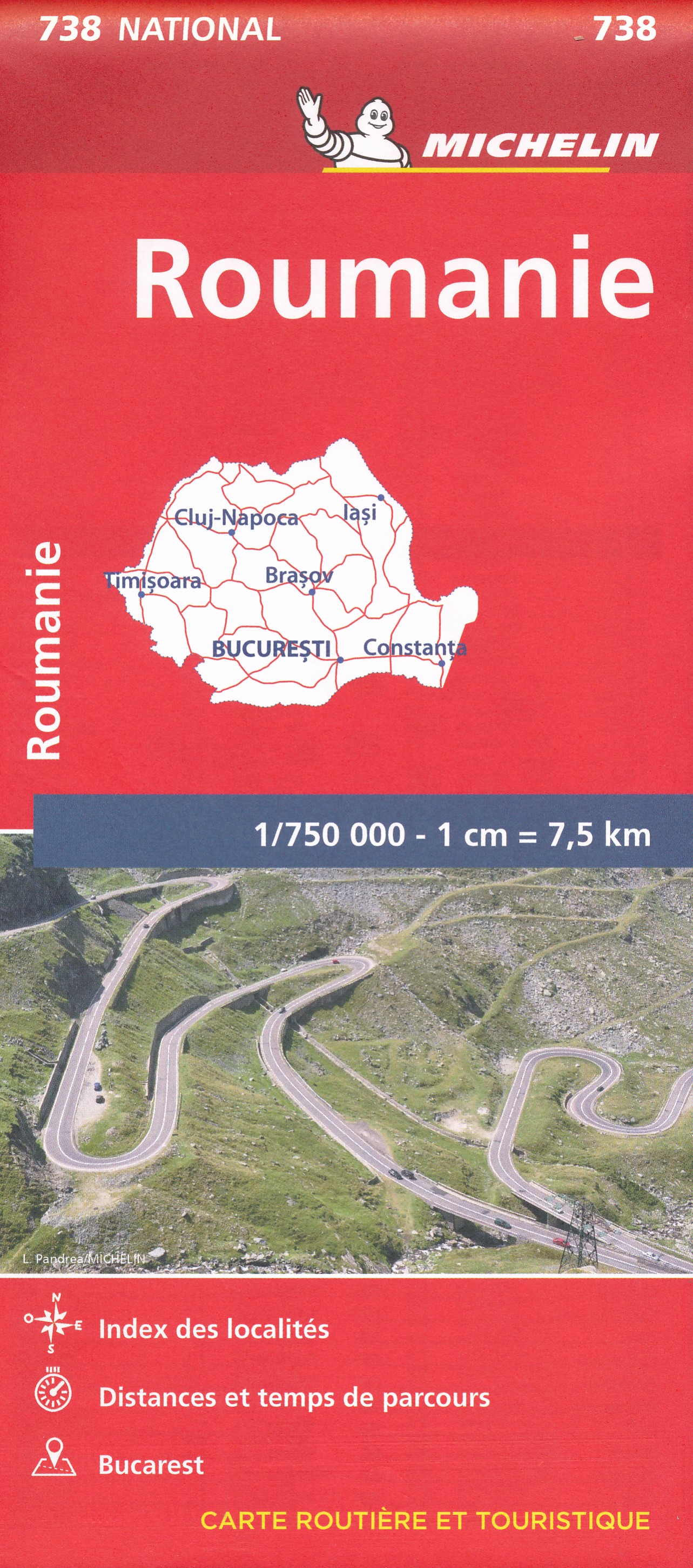 Online bestellen: Wegenkaart - landkaart 738 Roemenië - Roemenie | Michelin