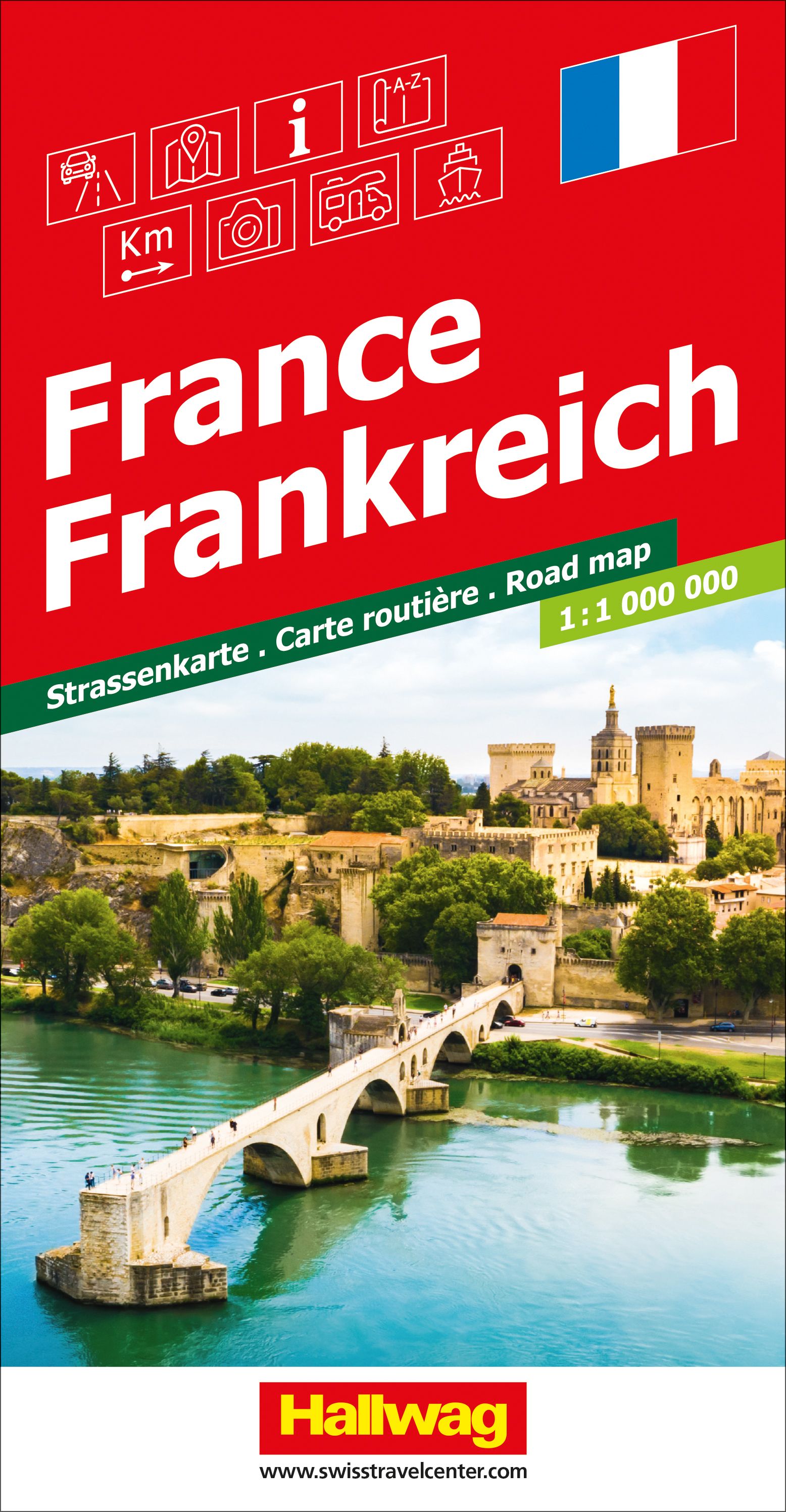 Online bestellen: Wegenkaart - landkaart Frankrijk | Hallwag