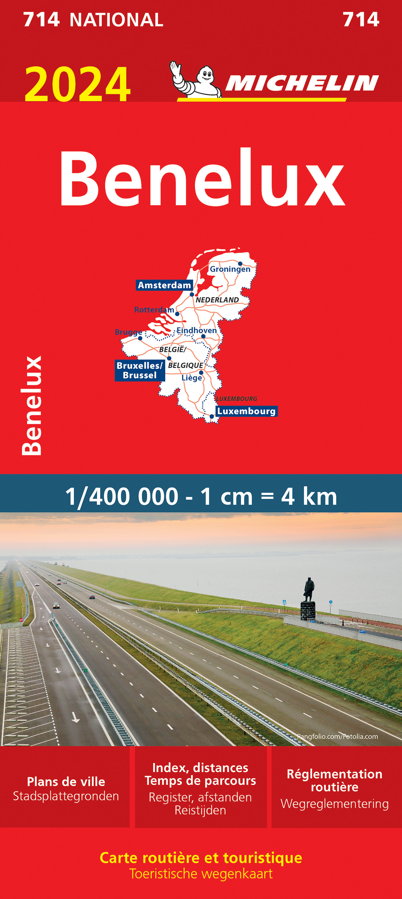 Online bestellen: Wegenkaart - landkaart 714 Benelux 2024 | Michelin