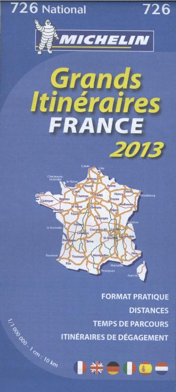 Wegenkaart - landkaart - autokaart Grands Itinéraires France - Frankrijk 2013 | Michelin 726 | 