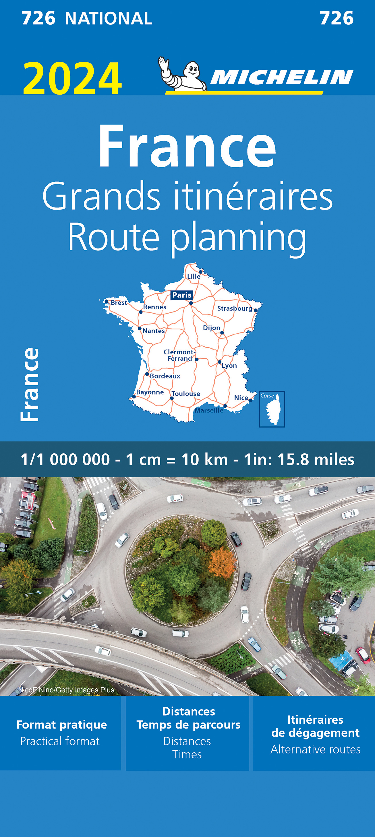 Online bestellen: Wegenkaart - landkaart 726 Grands Itinéraires France - Frankrijk 2024 | Michelin