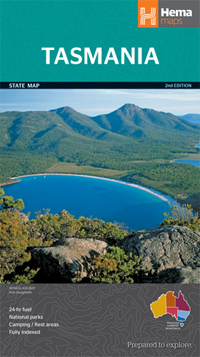 Landkaart - wegenkaart Tasmanië - Tasmania state map | Hema maps | 