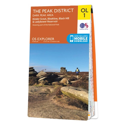 Online bestellen: Wandelkaart - Topografische kaart OL01 OS Explorer Map The Peak District - Dark Peak Area | Ordnance Survey