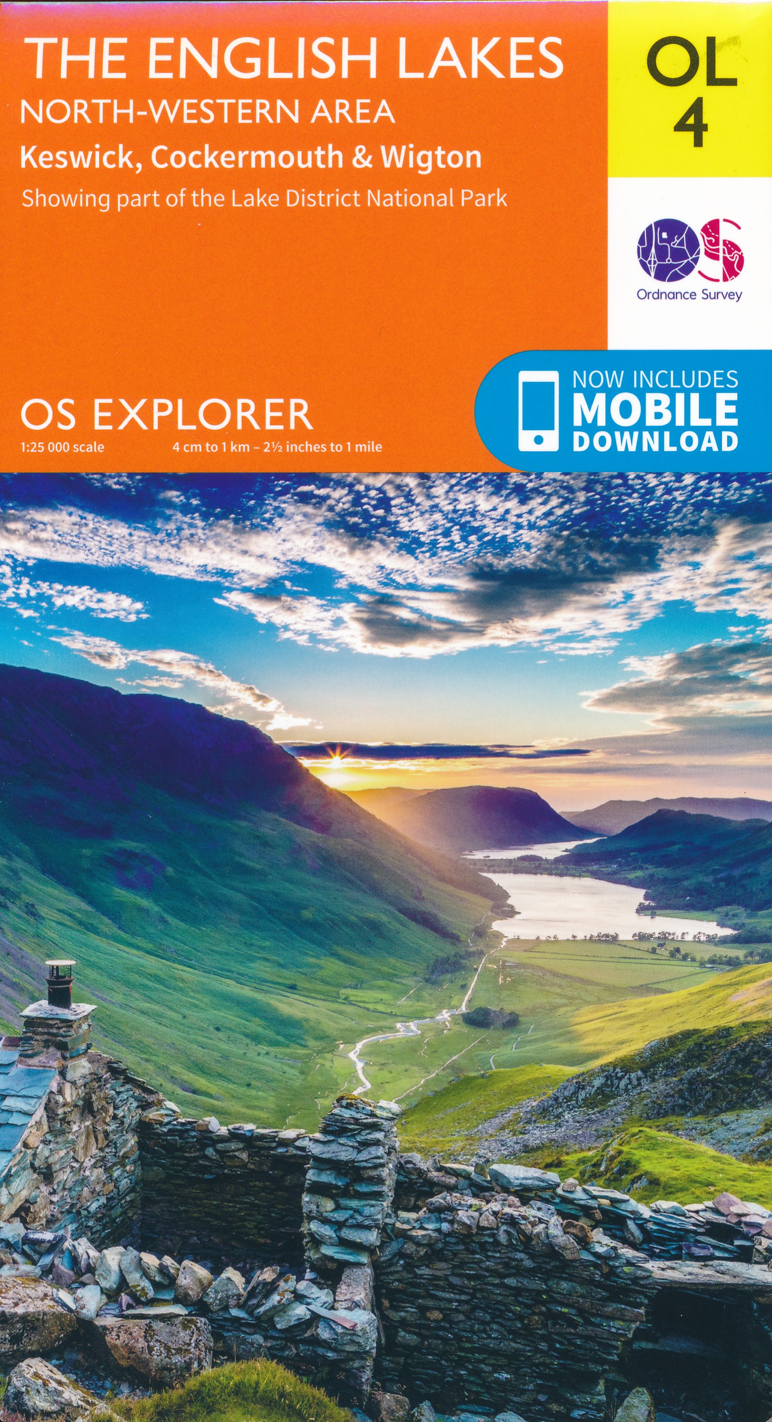 Online bestellen: Wandelkaart - Topografische kaart OL04 OS Explorer Map The English Lakes - North Western area | Ordnance Survey