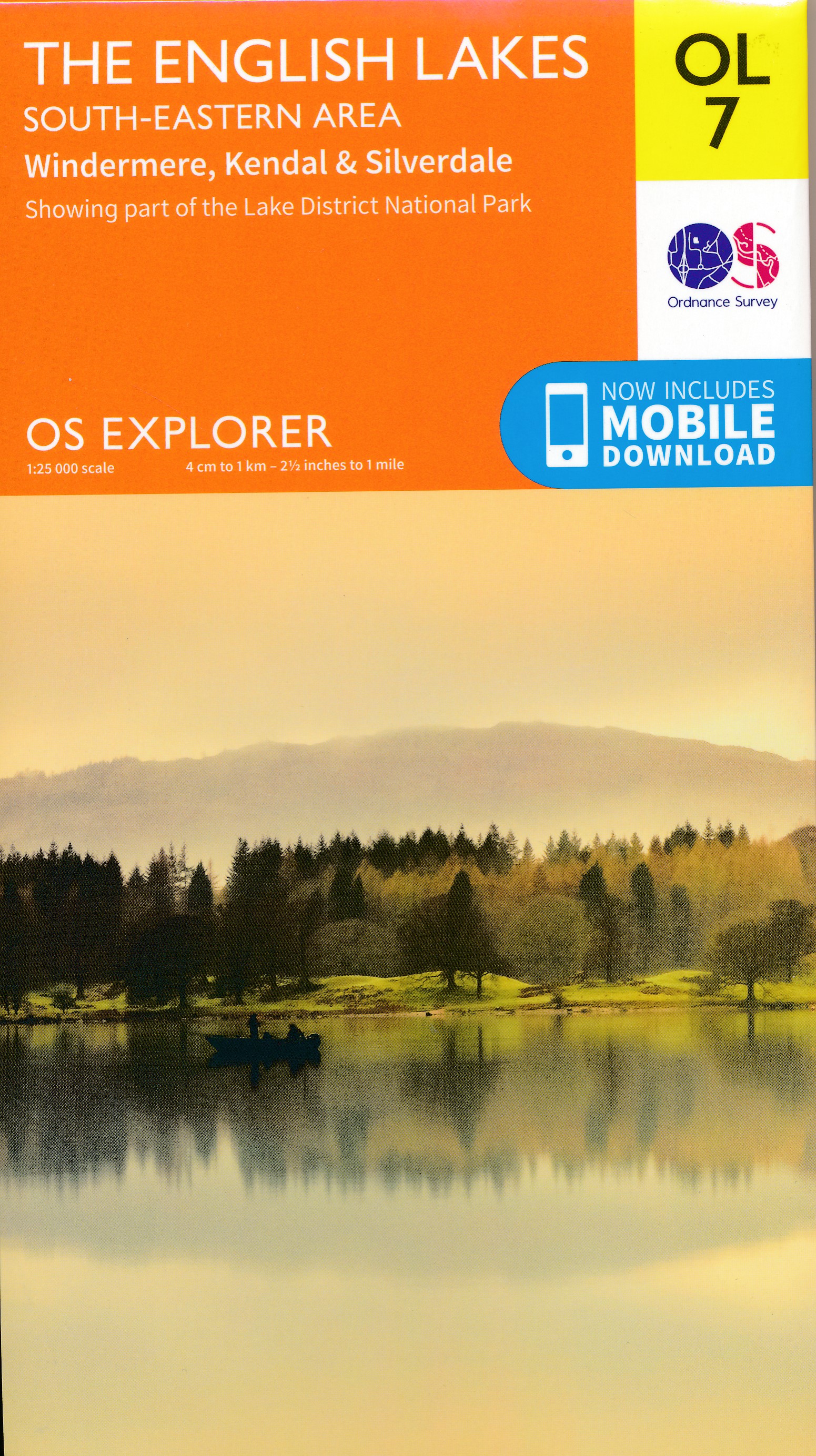 Online bestellen: Wandelkaart - Topografische kaart OL07 OS Explorer Map English Lakes - South Eastern area | Ordnance Survey