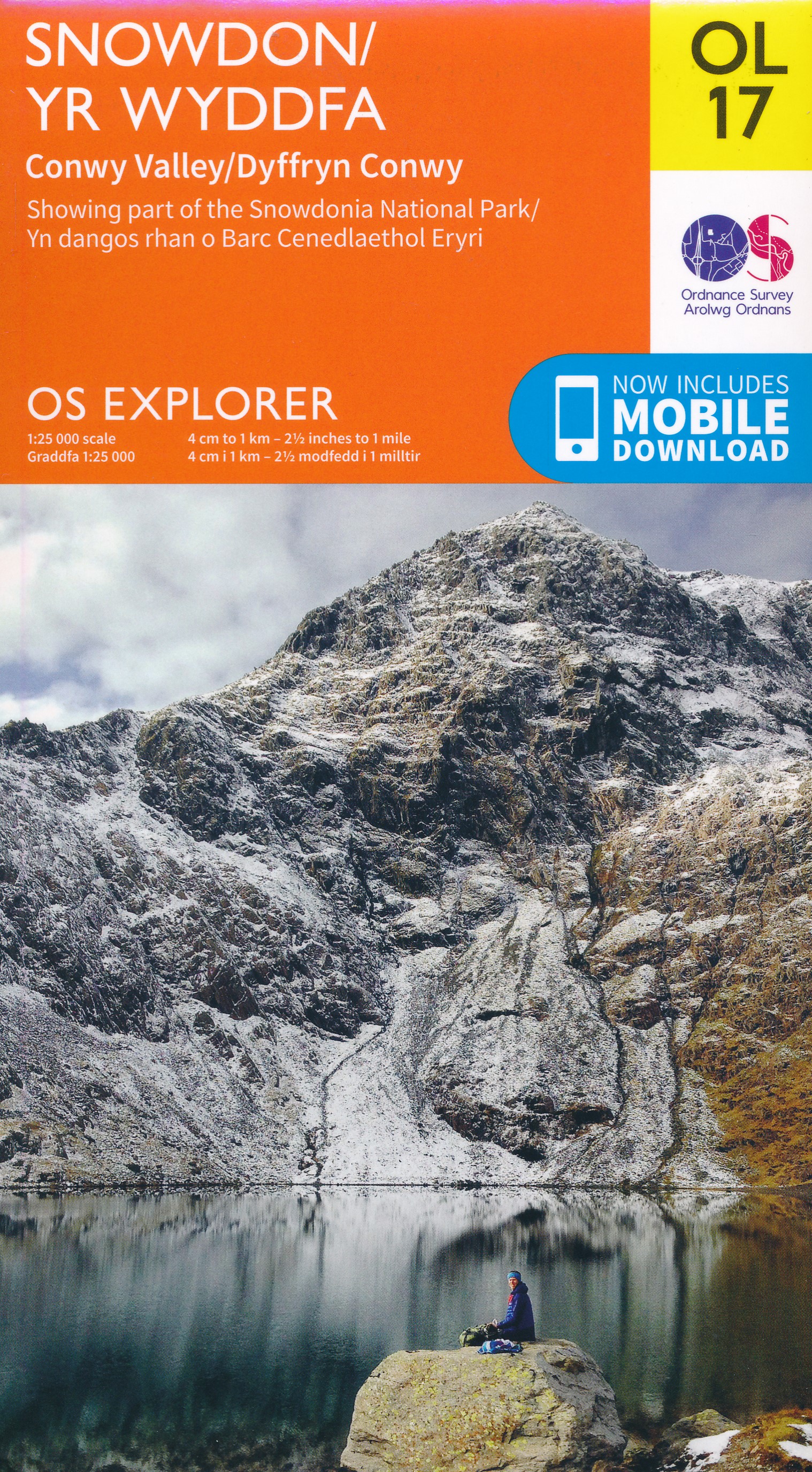 Online bestellen: Wandelkaart - Topografische kaart OL17 OS Explorer Map Snowdon - Conwy Valley - Dyffryn Conwy | Ordnance Survey
