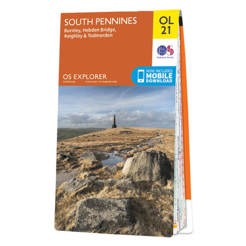 Online bestellen: Wandelkaart - Topografische kaart OL21 OS Explorer Map South Pennines | Ordnance Survey