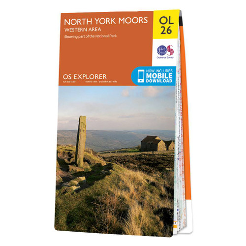 Online bestellen: Wandelkaart - Topografische kaart OL26 OS Explorer Map North York Moors - Western area | Ordnance Survey