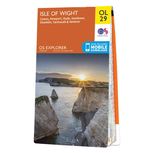 Online bestellen: Wandelkaart - Topografische kaart OL29 OS Explorer Map Isle of Wight | Ordnance Survey