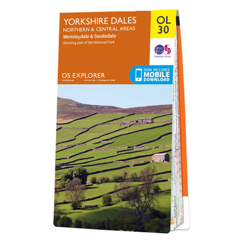 Online bestellen: Wandelkaart - Topografische kaart OL30 OS Explorer Map Yorkshire Dales - Northern & Central Area | Ordnance Survey