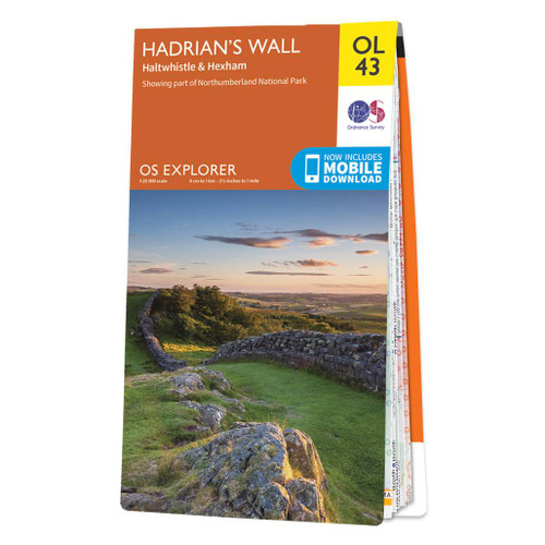 Online bestellen: Wandelkaart - Topografische kaart OL43 OS Explorer Map Hadrian's Wall | Ordnance Survey
