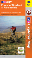 41 Topografische kaart en Wandelkaart Forest of Bowland &amp; Ribblesdale OLM 41 | Ordnance Survey | 