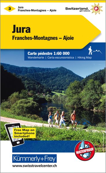Online bestellen: Wandelkaart 03 Jura - Freiberge - Ajoie, Zwitserse Jura | Kümmerly & Frey