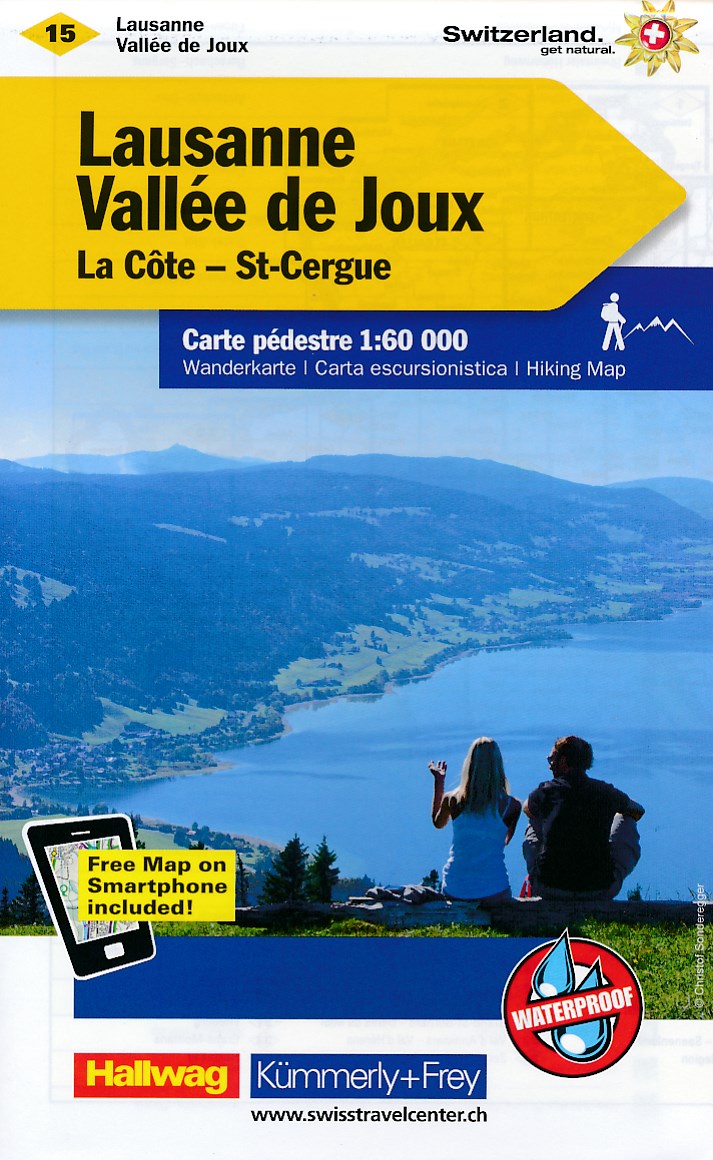 Online bestellen: Wandelkaart 15 Lausanne - Vallée de Joux | Kümmerly & Frey