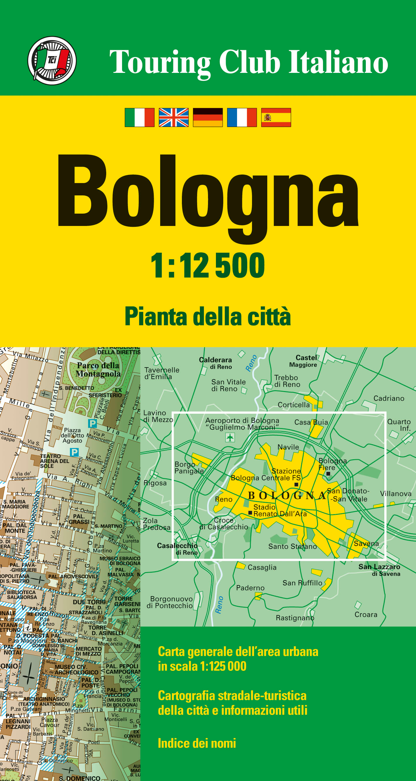 Stadsplattegrond Bologna | Touring Club Italiano de zwerver