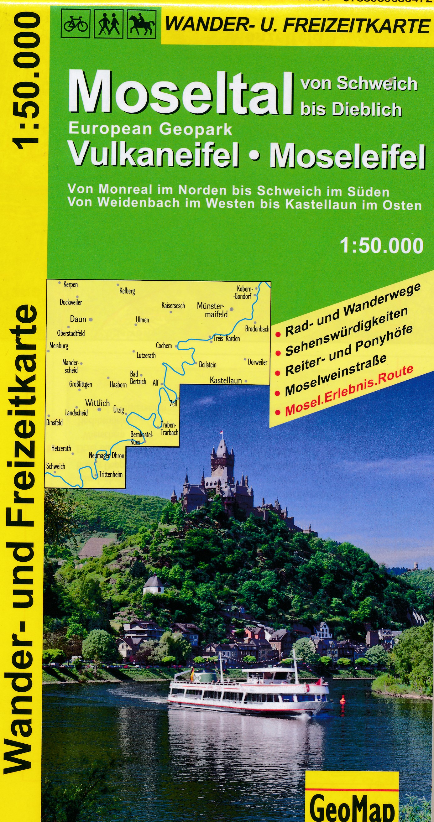 Online bestellen: Wandelkaart 44105 Moseltal von Schweich bis Winningen, European Geopark Vulkaneifel, Moseleifel | GeoMap