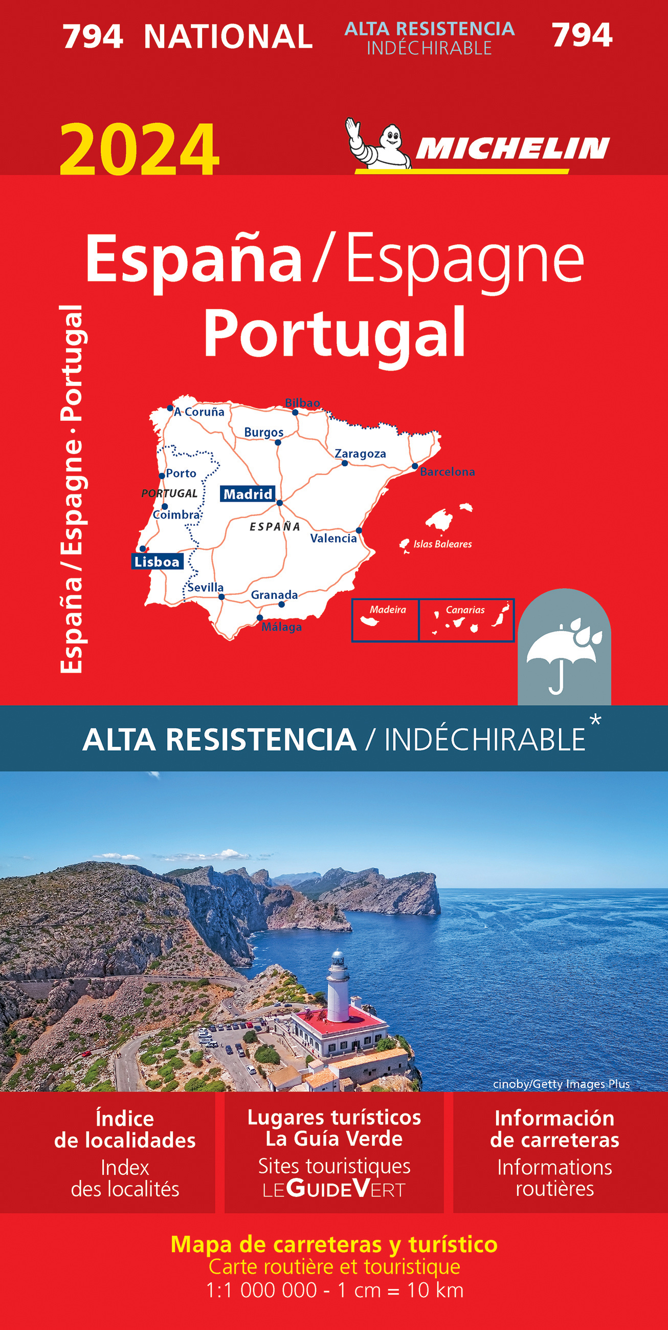 Online bestellen: Wegenkaart - landkaart 794 Spanje Portugal 2024 | Michelin