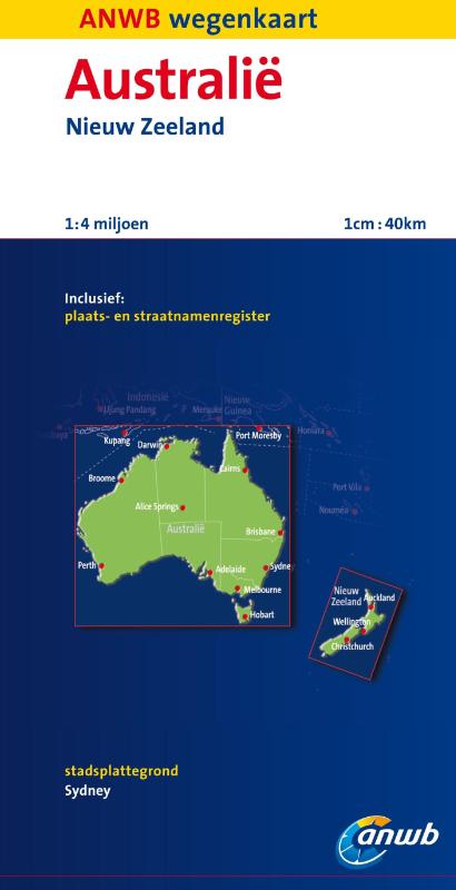 Wegenkaart - Landkaart Australië & Nieuw Zeeland | ANWB |
