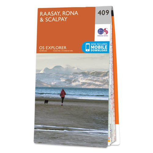 Online bestellen: Wandelkaart - Topografische kaart 409 OS Explorer Map Raasay, Rona, Scalpay | Ordnance Survey