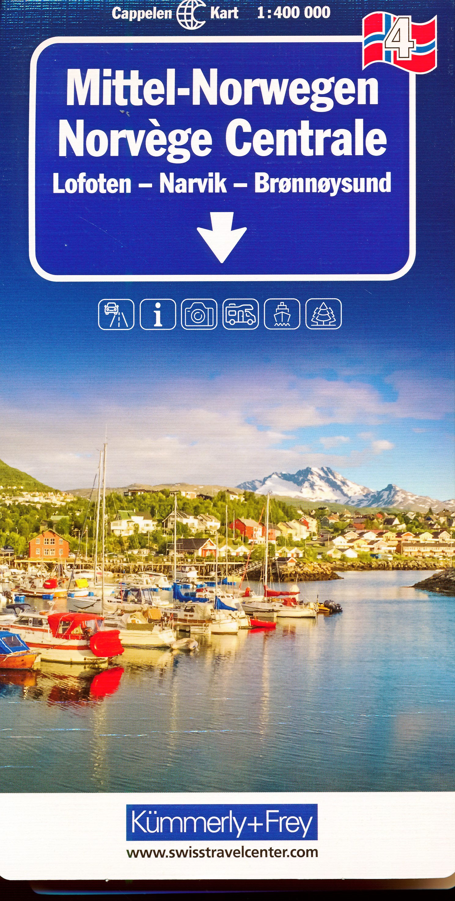 Online bestellen: Wegenkaart - landkaart 4 Mittel-Norwegen, Lofoten, Narvik, Broennoeysund | Kümmerly & Frey