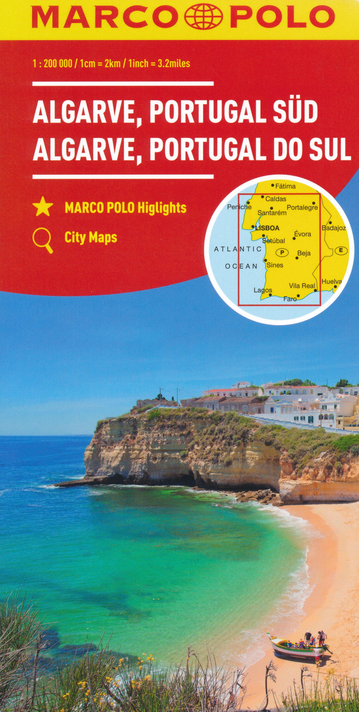 Online bestellen: Wegenkaart - landkaart Algarve | Marco Polo