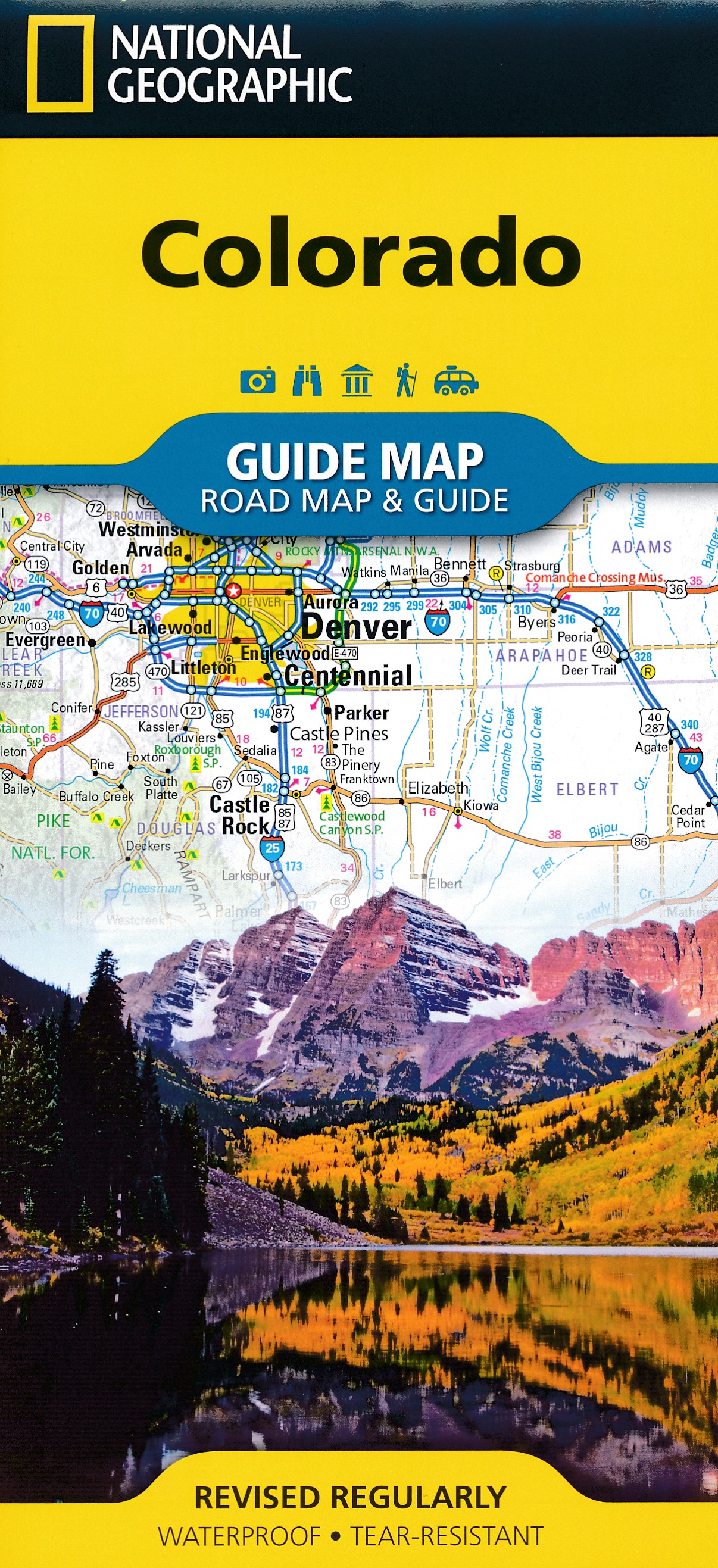Online bestellen: Wegenkaart - landkaart Guide Map Colorado | National Geographic