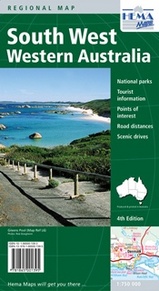 Wegenkaart - Autokaart - Landkaart  South West Western Australia | Hema Maps | 