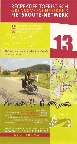 Online bestellen: Fietskaart 13 Fietsroute-Netwerk Waals Brabant en de Samber vallei | Sportoena