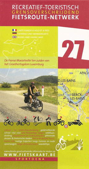 Online bestellen: Fietskaart 27 Fietsroute-Netwerk Franse Moezel - Thionville, Merzig, Metz, Boulay-Moselle, Bouzonville | Sportoena